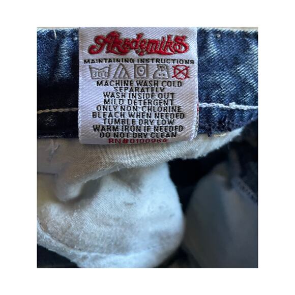 Akademiks Mens/Teen Jeans W 34 L 44.5 Inseam 31 inch Hip Hop Baggy Staker Y2K - Picture 7 of 9